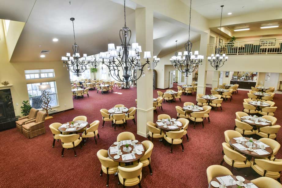 Ashton Gardens looking down on dining room