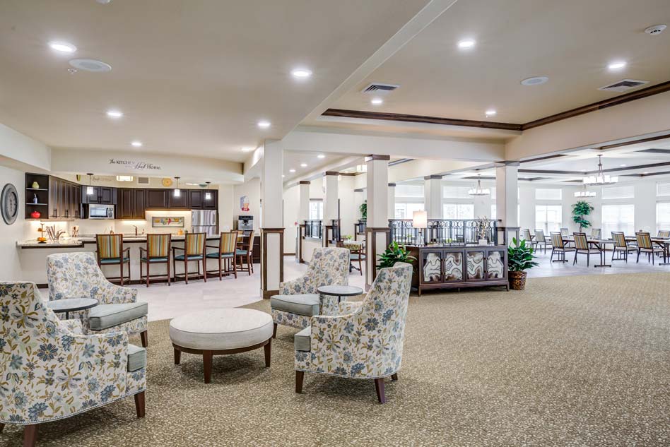 Hawthorn Senior Living. Camellia Gardens Activity Room.