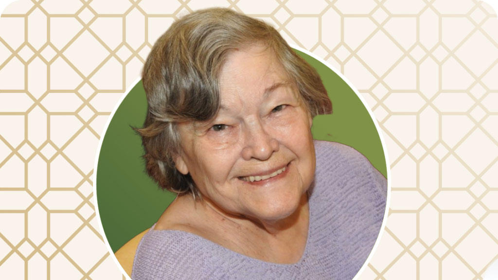 Senior woman smiling for photo