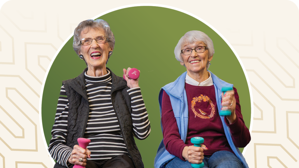 Senior woman exercising