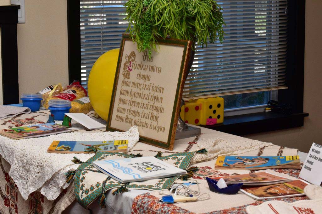 Orthodox church table with literature