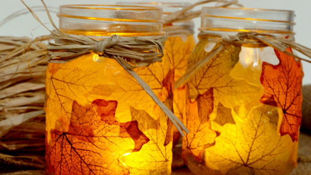 Home made fall lanterns