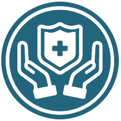 shield and hands icon
